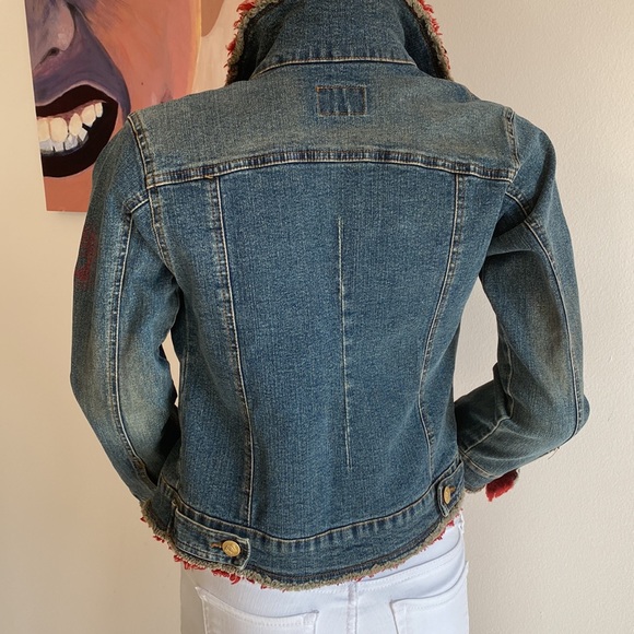 VERSACE jeans jacket Womens size,2/4, Kids 10 EU 140 streach - Picture 5 of 10